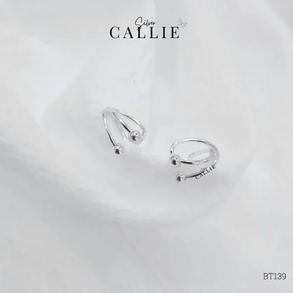BT139 - Bông tai bạc Callie Silver dạng kẹp