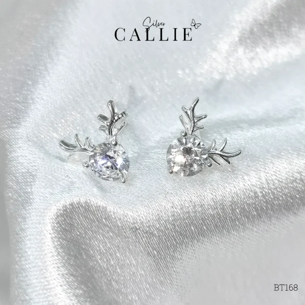 BT168 - Bông tai bạc Callie Silver hươu đá