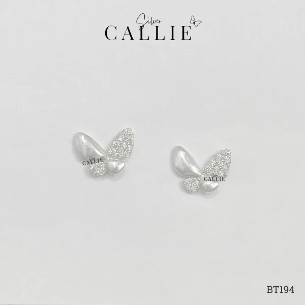BT194 - Bông tai bạc Callie Silver bươm bướm