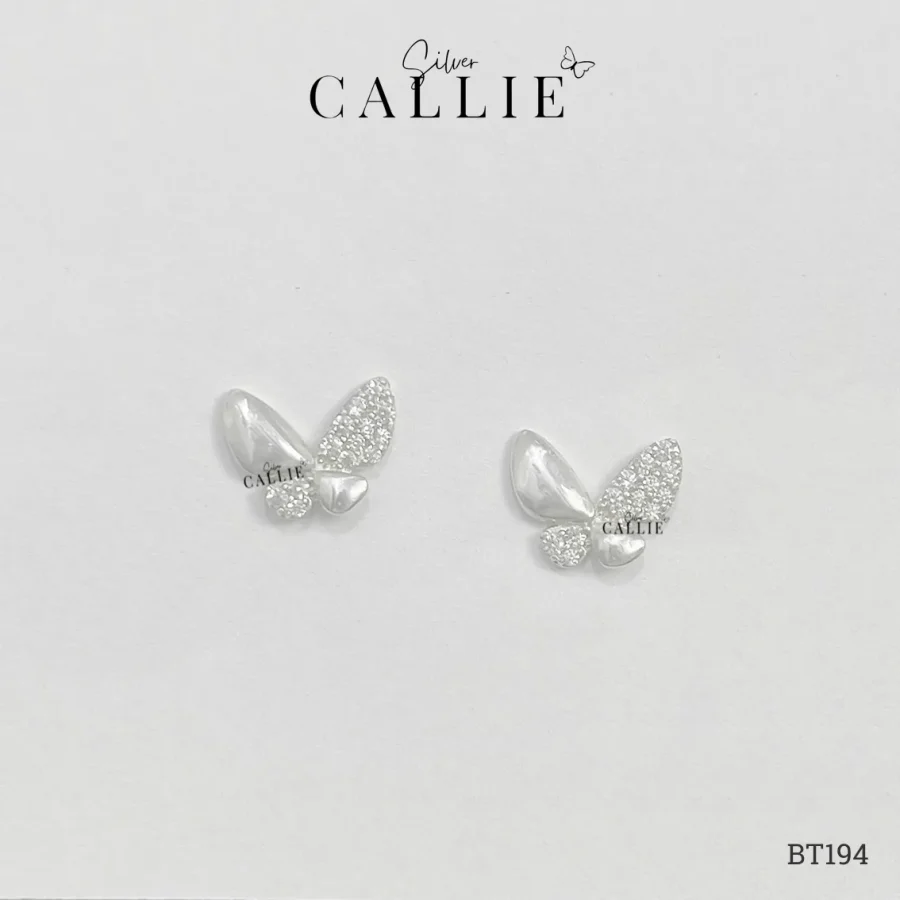 BT194 - Bông tai bạc Callie Silver bươm bướm