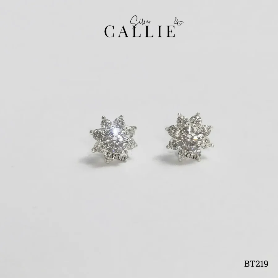 BT219 - Bông tai Bạc Callie Silver Bông Tuyết