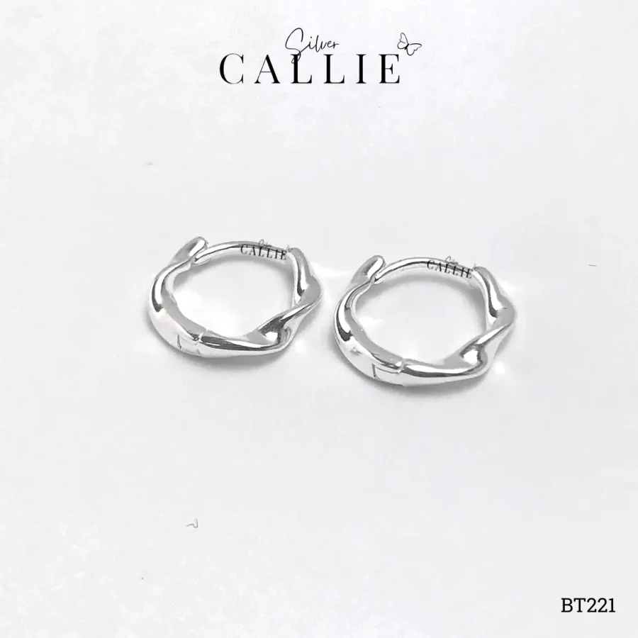 BT221 - Khoen bạc Callie Silver trơn xoắn