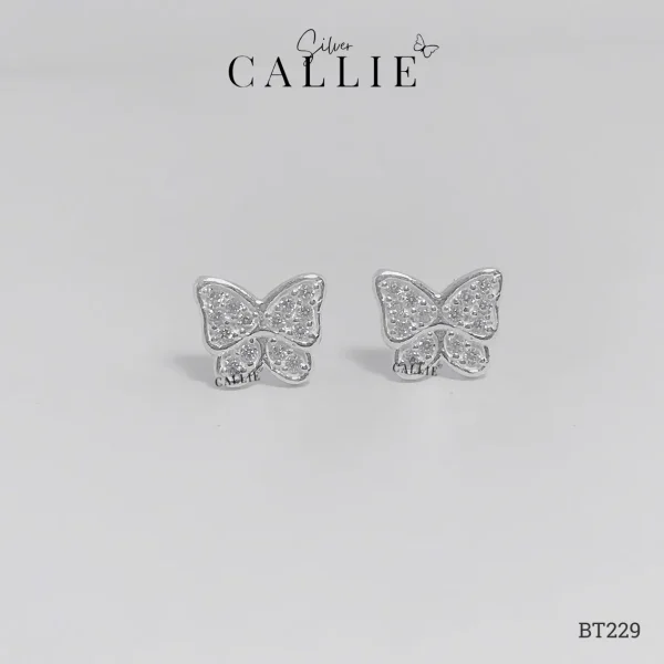 BT229 - Bông Tai Bạc Callie Silver Bướm Đính Đá