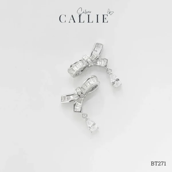 BT271 - Bông Tai Bạc Callie Silver Cô Dâu