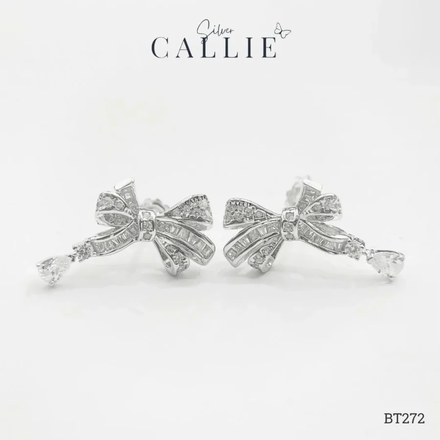 BT272 - Bông Tai Bạc Callie Silver Cô Dâu