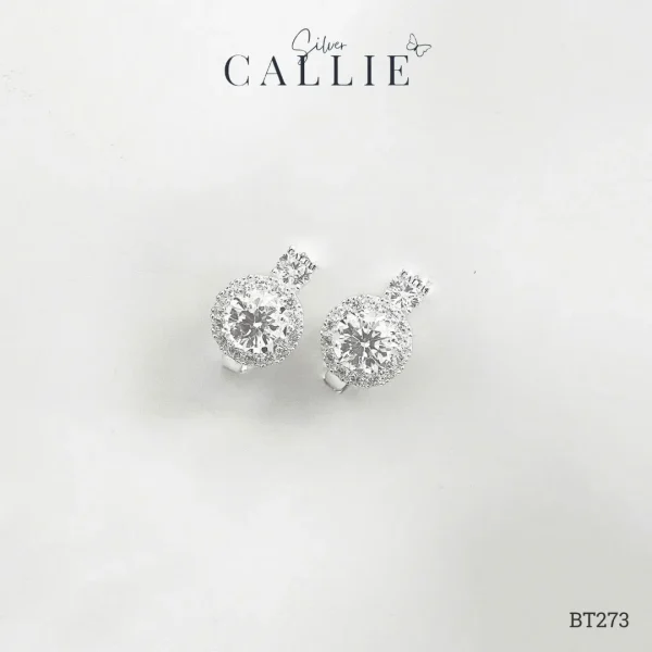 BT273 - Bông Tai Bạc Callie Silver Cô Dâu