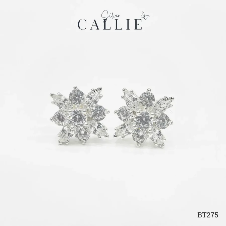 BT275 - Bông Tai Bạc Callie Silver Cô Dâu