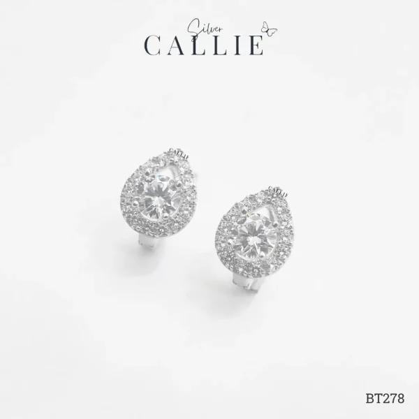 BT278 - Bông Tại Bạc Callie Silver Cô Dâu