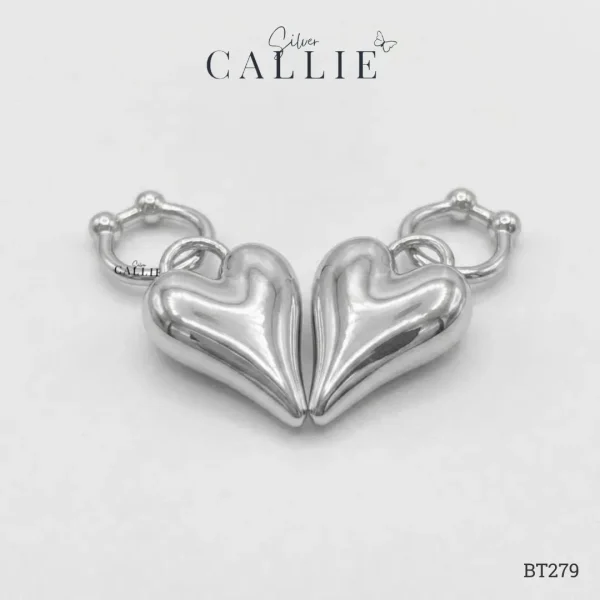 BT279 - Khoen thiết kế Callie Silver Trái Tim Trơn