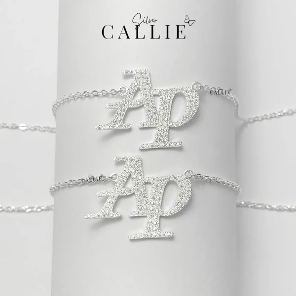 DC01 - DC329: Dây chuyền thiết kế Callie Silver tên đính đá