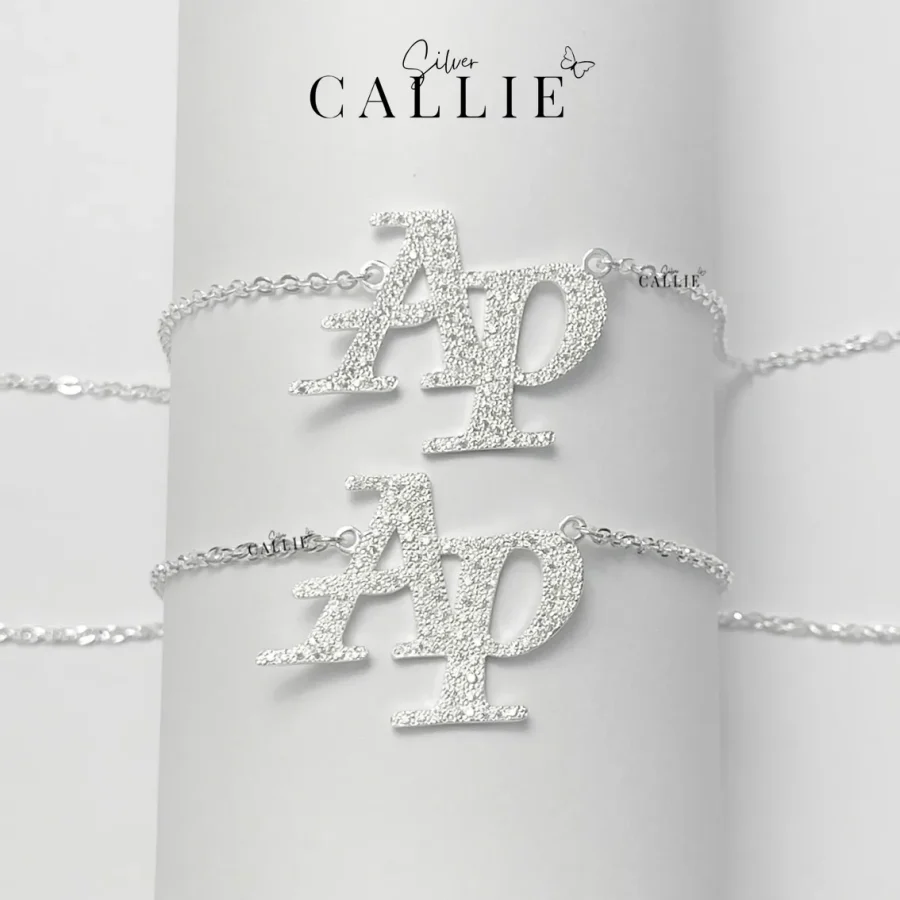 DC01 - DC329: Dây chuyền thiết kế Callie Silver tên đính đá