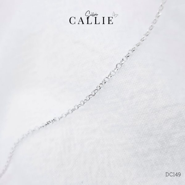 DC149 - Dây chuyền bạc Callie Silver móc nhỏ trơn