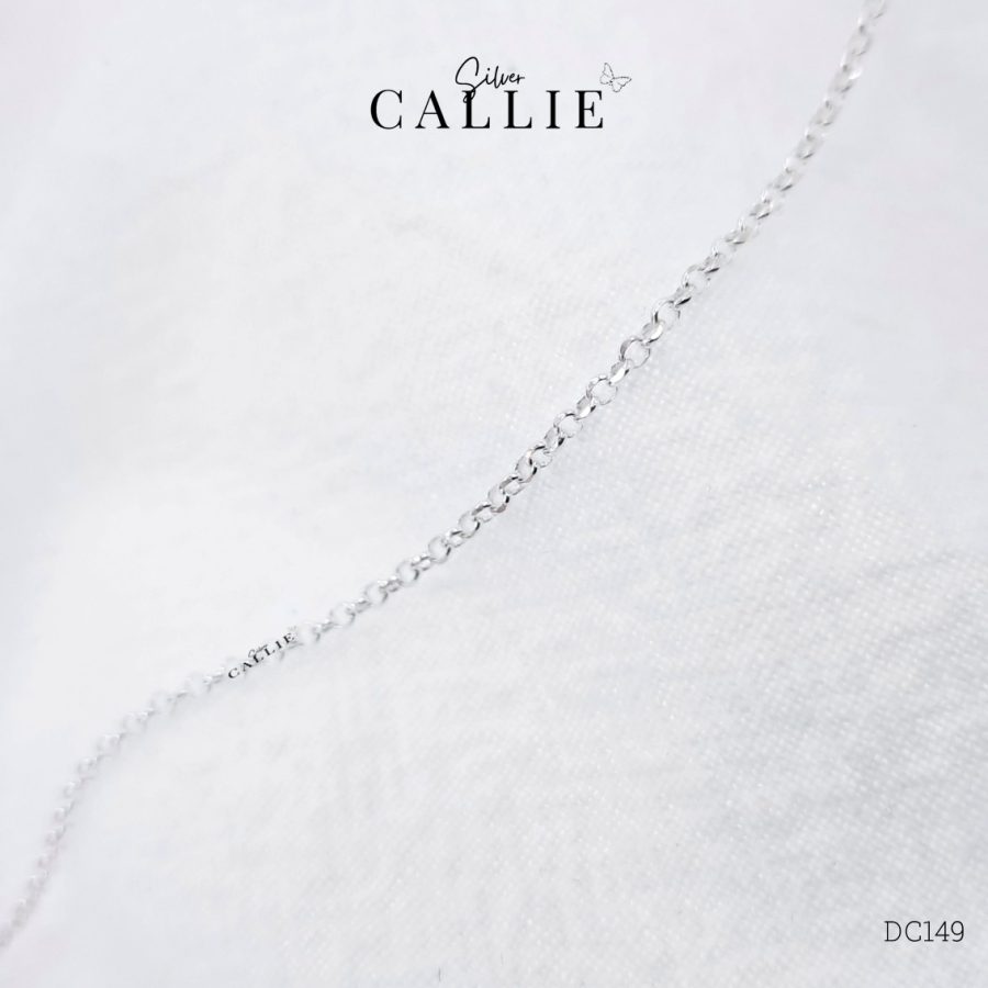 DC149 - Dây chuyền bạc Callie Silver móc nhỏ trơn