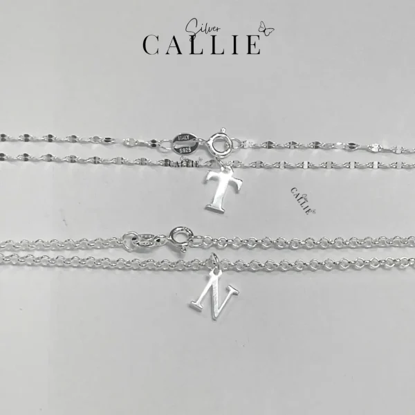 Dây Chuyền Bạc Callie Silver Mặt Chữ Cái