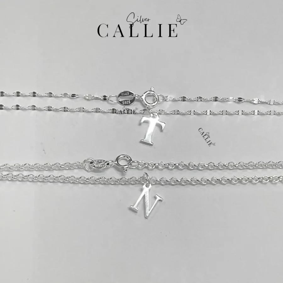 Dây Chuyền Bạc Callie Silver Mặt Chữ Cái