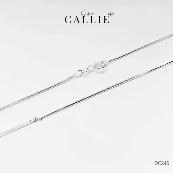 DC246 - Dây chuyền bạc Callie Silver dạng mì trơn