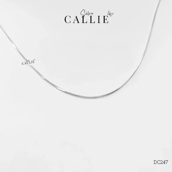 DC247 - Dây chuyền bạc Callie Silver dạng mì trơn