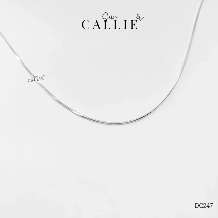 DC247 - Dây chuyền bạc Callie Silver dạng mì trơn
