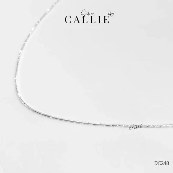 DC248 - Dây chuyền bạc Callie Silver dạng mì trơn