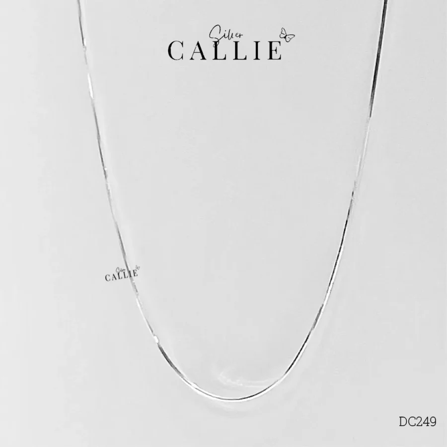 DC249 - Dây chuyền bạc Callie Silver dạng mì trơn