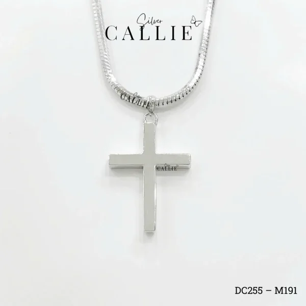 DC255 - M191: Dây Chuyền Bạc Thiết Kế Callie Silver Thập Giá Trơn