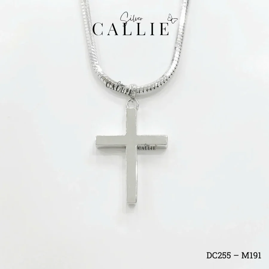 DC255 - M191: Dây Chuyền Bạc Thiết Kế Callie Silver Thập Giá Trơn