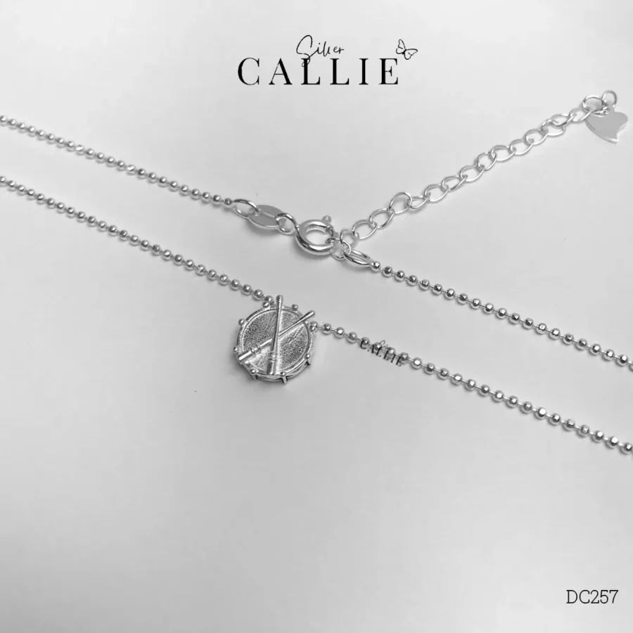 DC257 - Dây Chuyền Bạc Thiết Kế Callie Silver Hình Trống