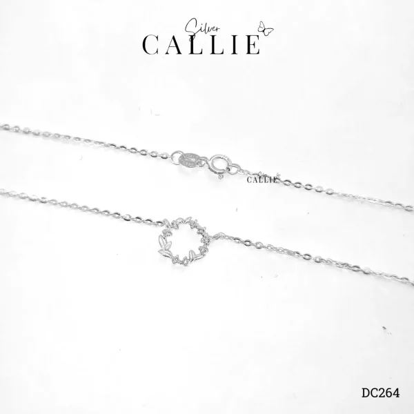 DC264 - Dây Chuyền Bạc Thiết Kế Callie Silver Vòng Hoa