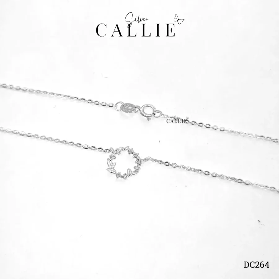 DC264 - Dây Chuyền Bạc Thiết Kế Callie Silver Vòng Hoa