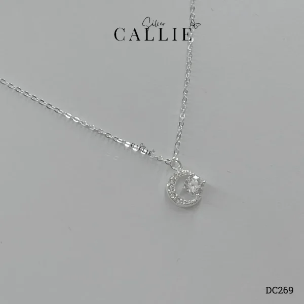 DC269 - Dây Chuyền Bạc Callie Silver Mặt Trăng 1 Viên Đá