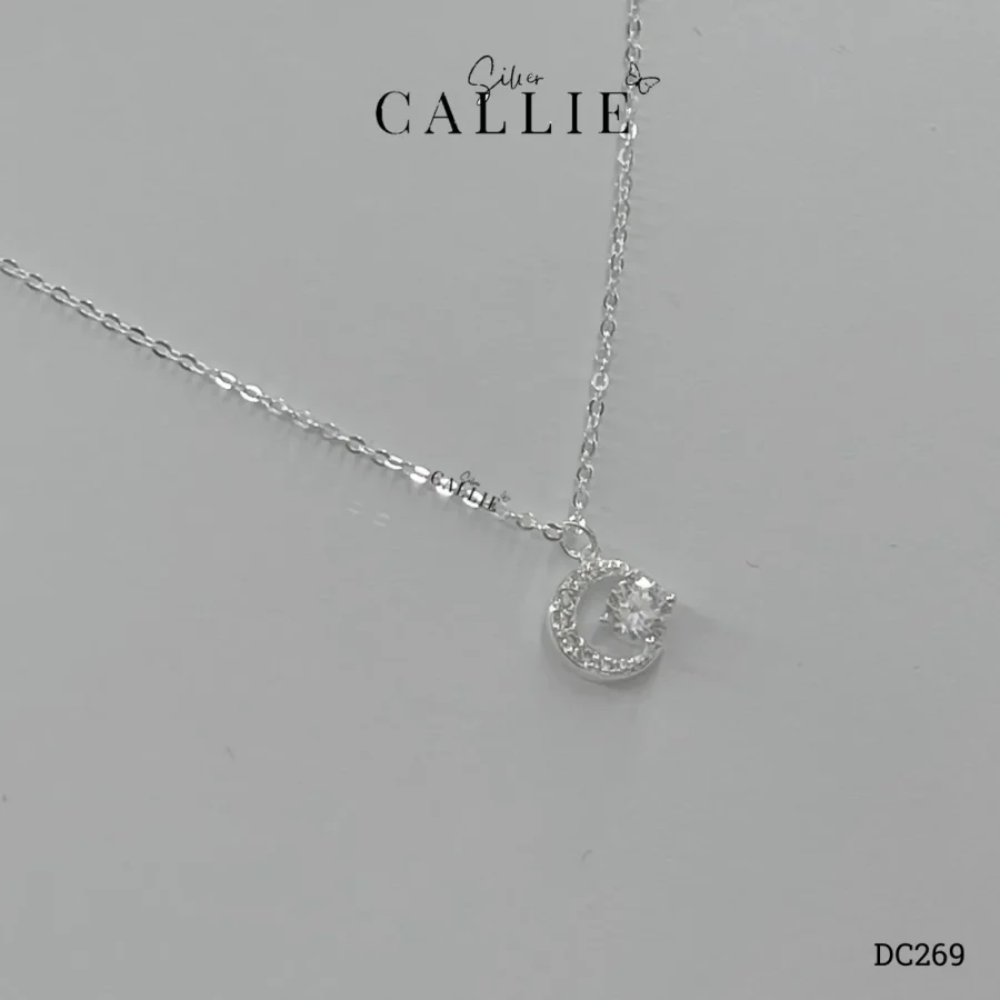 DC269 - Dây Chuyền Bạc Callie Silver Mặt Trăng 1 Viên Đá