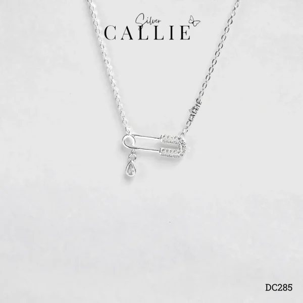 DC285 - Dây Chuyền Bạc Callie Silver Hình Ghim Bấm