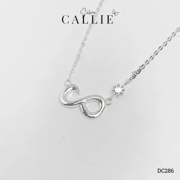 DC286 - Dây Chuyền Bạc Thiết Kế Callie Silver Vô Cực Kèm Đá