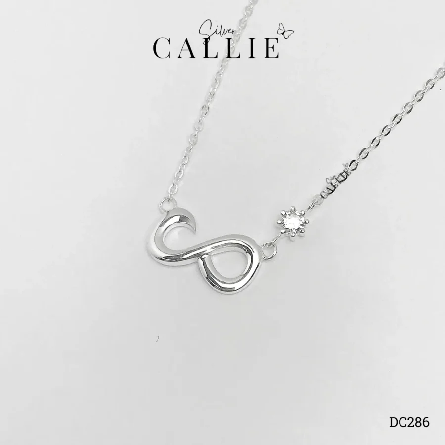 DC286 - Dây Chuyền Bạc Thiết Kế Callie Silver Vô Cực Kèm Đá