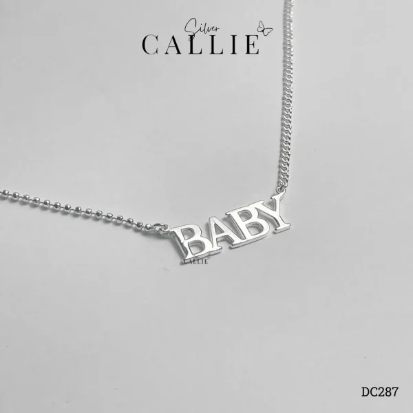 DC287 - Dây Chuyền Bạc Thiết Kế Callie Silver Mặt Tên