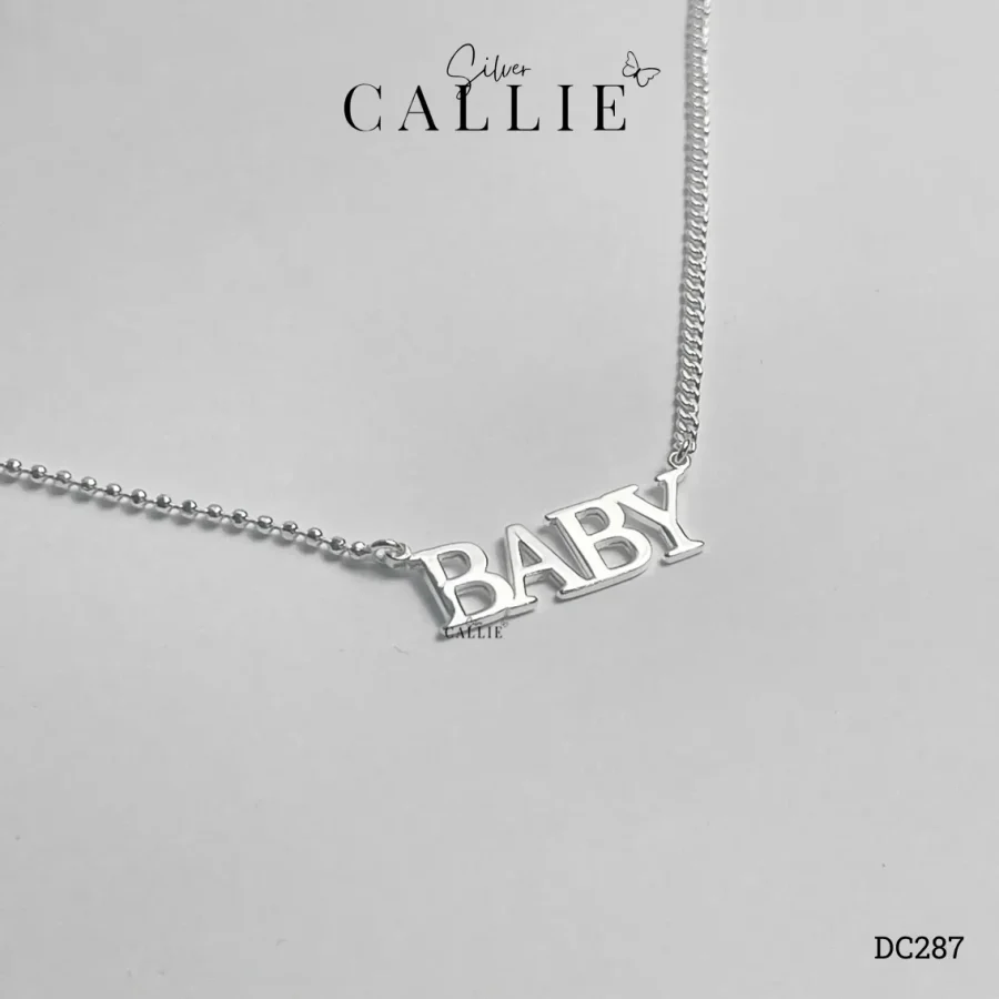 DC287 - Dây Chuyền Bạc Thiết Kế Callie Silver Mặt Tên