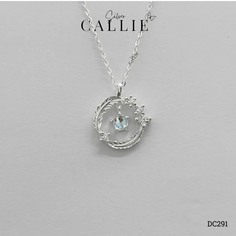 DC291 - Dây chuyền bạc Callie Silver nguyệt quế