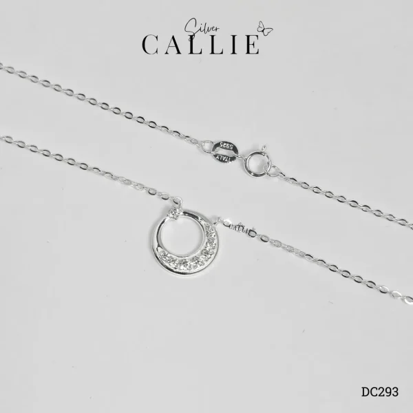 DC293 - Dây Chuyền Bạc Thiết Kế Callie Silver Mặt Trăng Và Sao