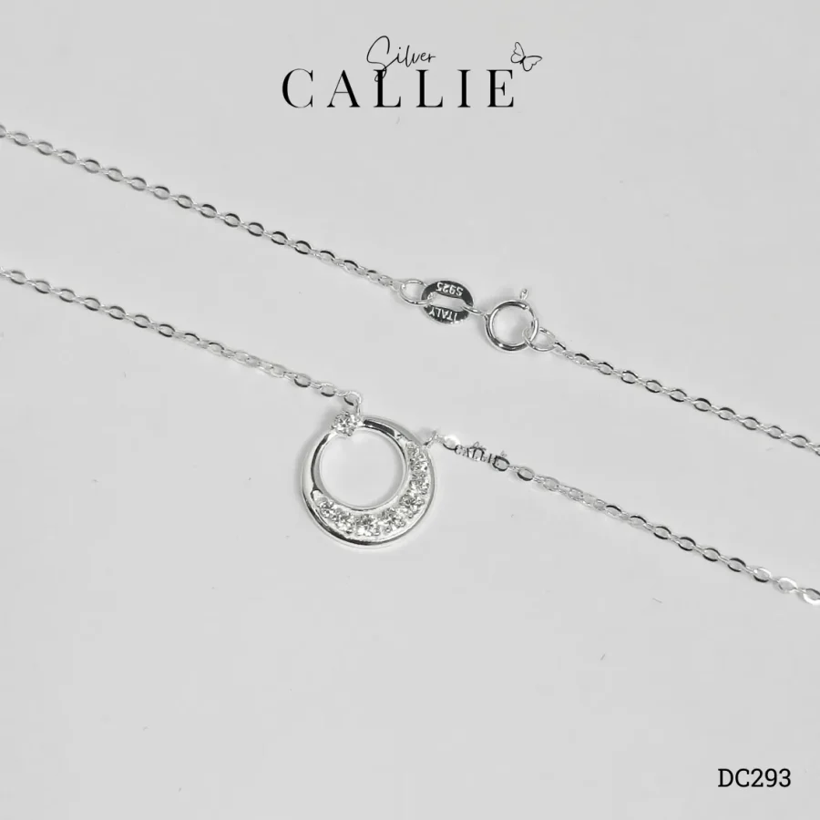 DC293 - Dây Chuyền Bạc Thiết Kế Callie Silver Mặt Trăng Và Sao