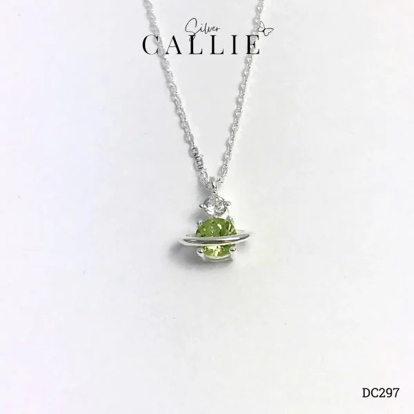 DC297 - Dây Chuyền Bạc Thiết Kế Callie Silver Đá Peridot