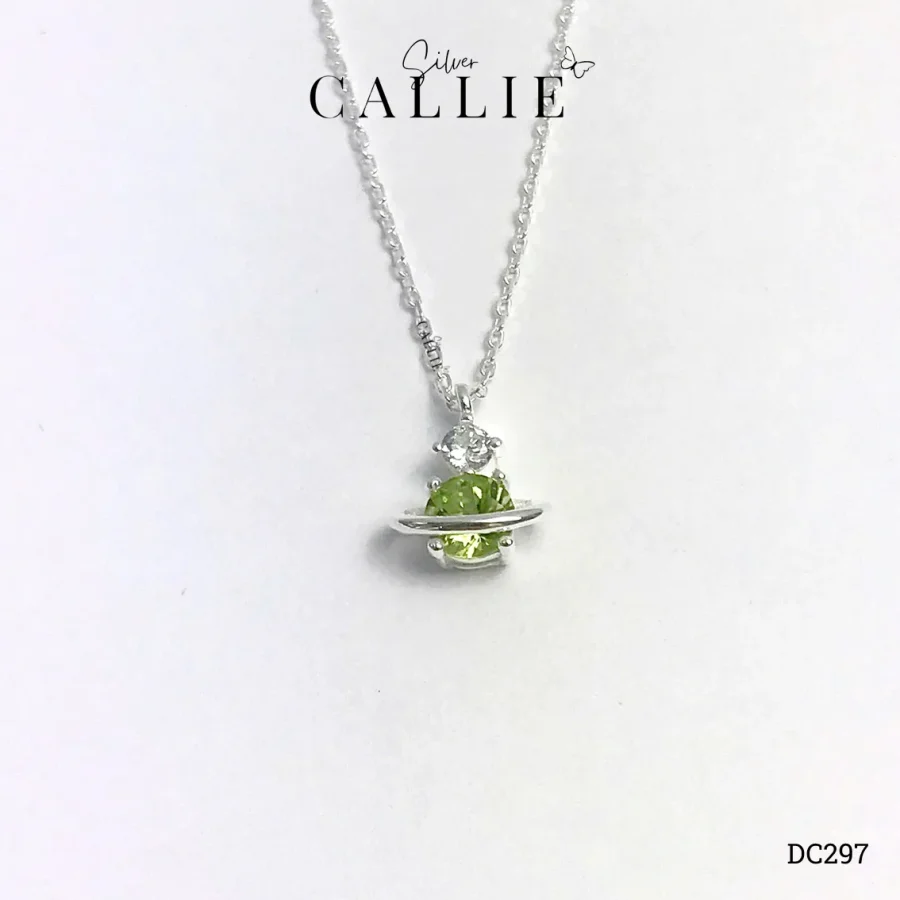 DC297 - Dây Chuyền Bạc Thiết Kế Callie Silver Đá Peridot