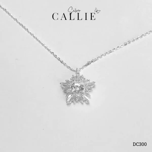 DC300 - Dây chuyền bạc Callie Silver bông tuyết viên chủ 5li
