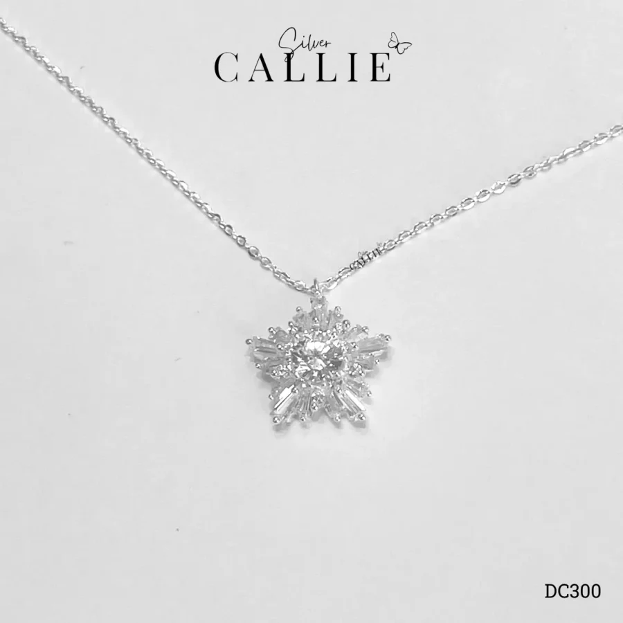 DC300 - Dây chuyền bạc Callie Silver bông tuyết viên chủ 5li