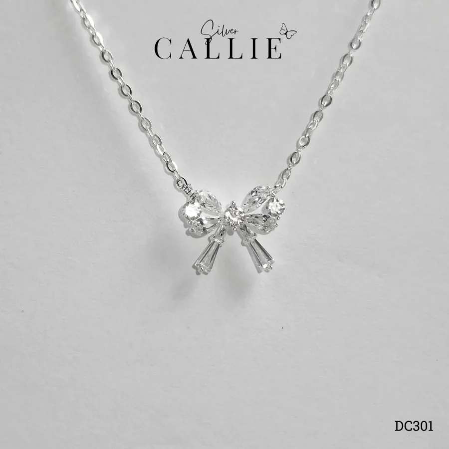 DC301 - Dây chuyền bạc Callie Silver nơ đá