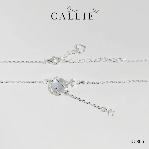 DC305 - Dây chuyền bạc Callie Silver hành tinh dây rũ