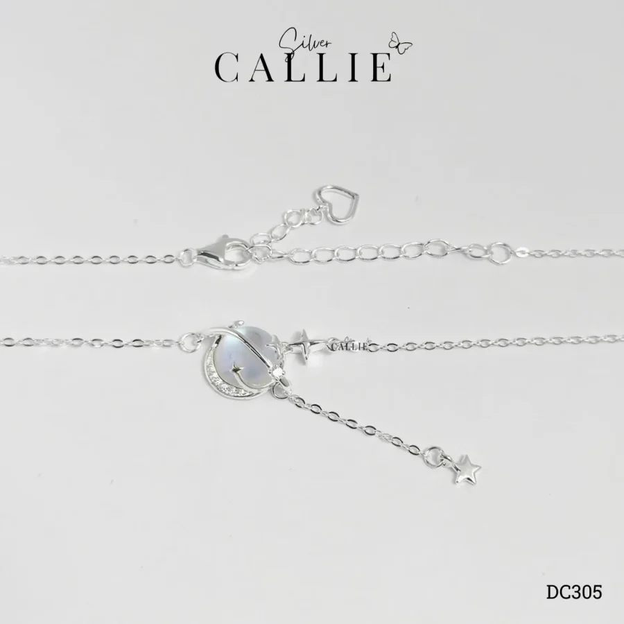DC305 - Dây chuyền bạc Callie Silver hành tinh dây rũ