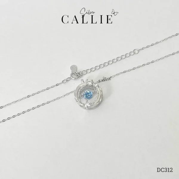 DC312 - Dây chuyền bạc Callie Silver vòng nguyệt quế