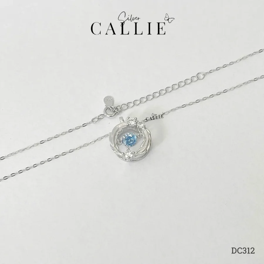 DC312 - Dây chuyền bạc Callie Silver vòng nguyệt quế