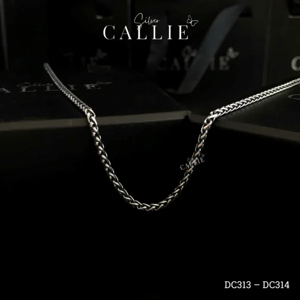 DC313 - DC314: Dây chuyền bạc kiểu xi Thái Callie Silver vẩy rồng