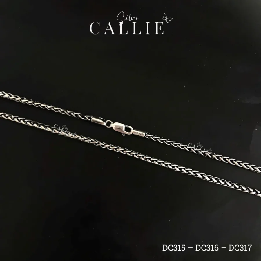 DC315 - DC316 - DC317: Dây Bạc Thái Callie Silver vẩy rồng